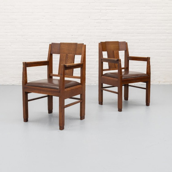 Art Deco Chair 30s – Dining chairs, Wood, Leather (photo 4 of 21)