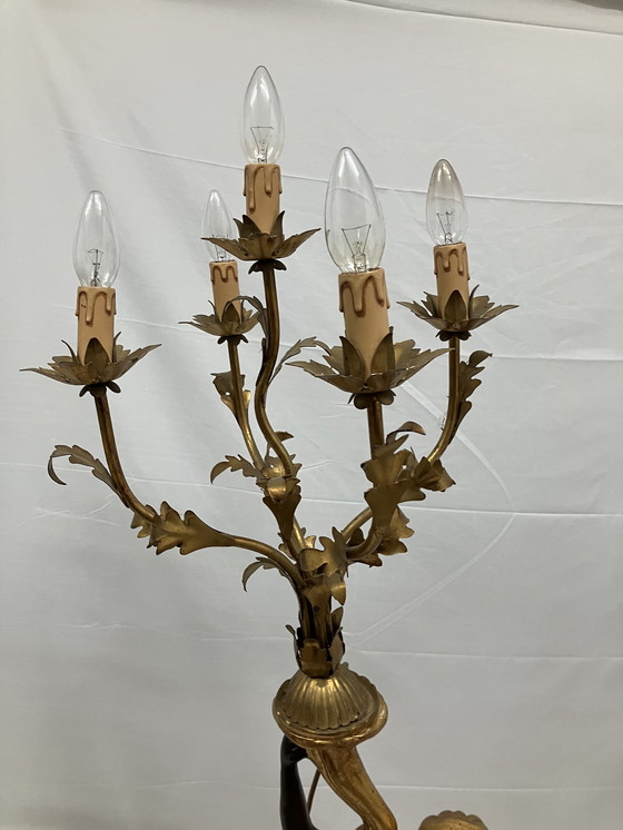 Image 1 of Beautiful Venetian Blackamoor Torchère Floor Lamp