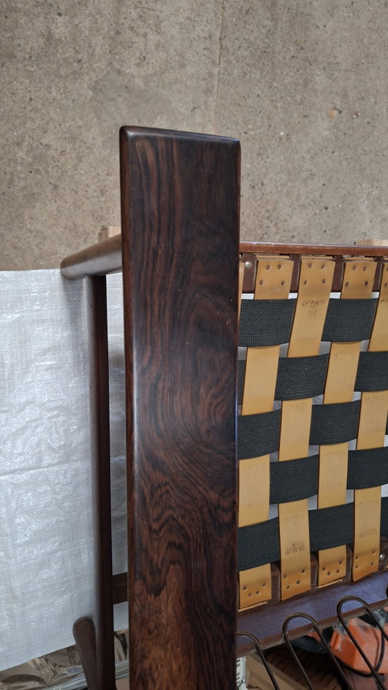 Vintage Scandinavische design fauteuil jaren '60 – palissander armleuningen – Wood (photo 4 of 9)