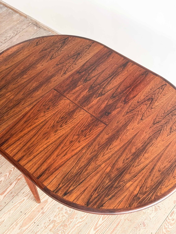 Image 1 of Table de salle à manger extensible de Niels O. Møller pour JL Mollers, ronde, design danois, années 1950, Danemark