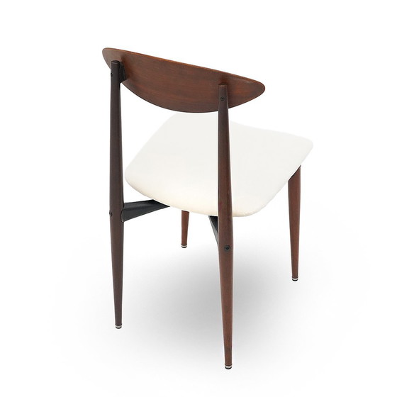 Image 1 of 8 chaises en teck et velours par Amma, 1960s