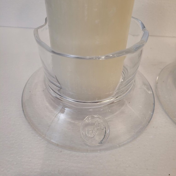 Image 1 of Coppia di candelieri in cristallo, Sempre, anni 2000 - Belgio