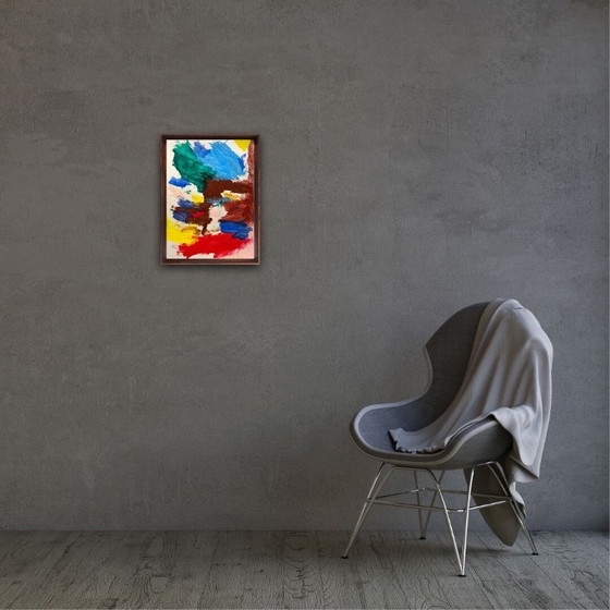 Image 1 of Abstracte gouache op 250g natuurpapier. Formaat 40x30cm.