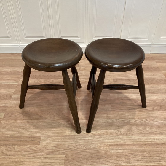 Image 1 of Duo of Tripod Period Stools