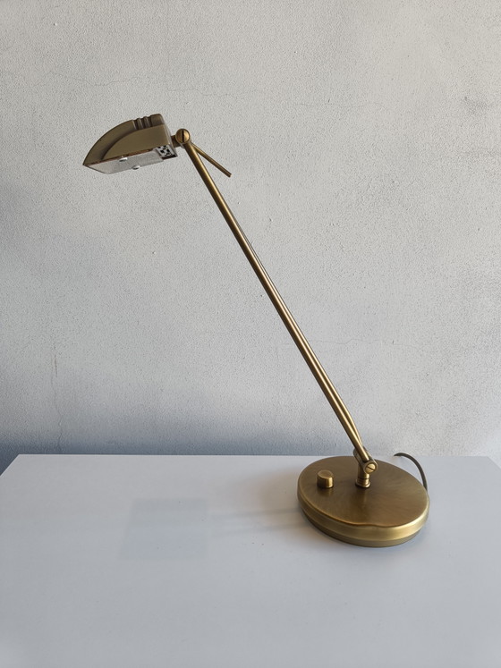 Lampada da scrivania vintage in ottone di Hillebrand Leuchten, Germania, anni '70, design minimalista (photo 7 of 9)