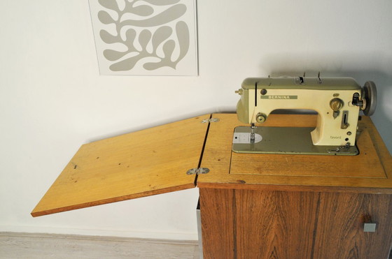 Image 1 of Bernina Favorit Mobili per cucire - Mobile in teak vintage degli anni '60/'70 mobile per giradischi
