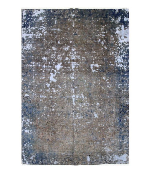 Oriental Hand-knotted Vintage Art Classic & Relief Design 342 x 240 cm Beige, Brown Color