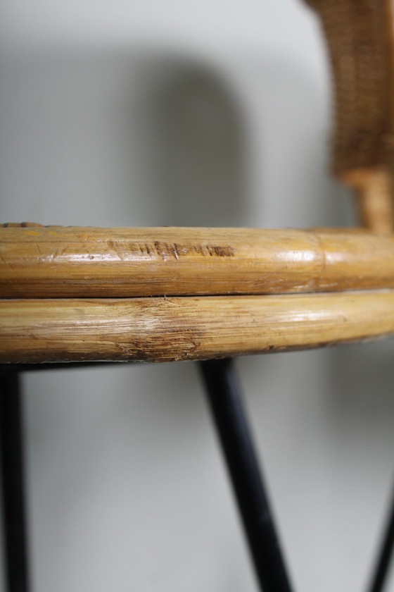 Image 1 of Sgabelli da bar vintage in rattan