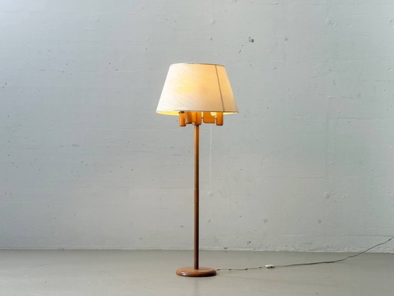 Image 1 of Lampada da terra vintage in legno di ciliegio, anni '70