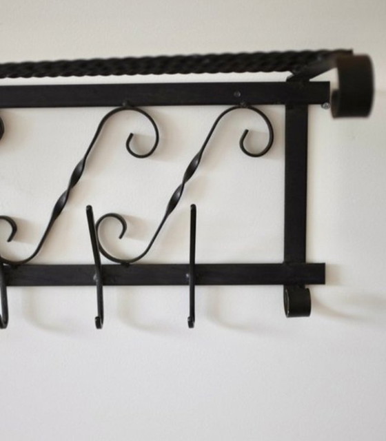 Vintage Wrought Iron Coat Rack (photo 3 of 5)