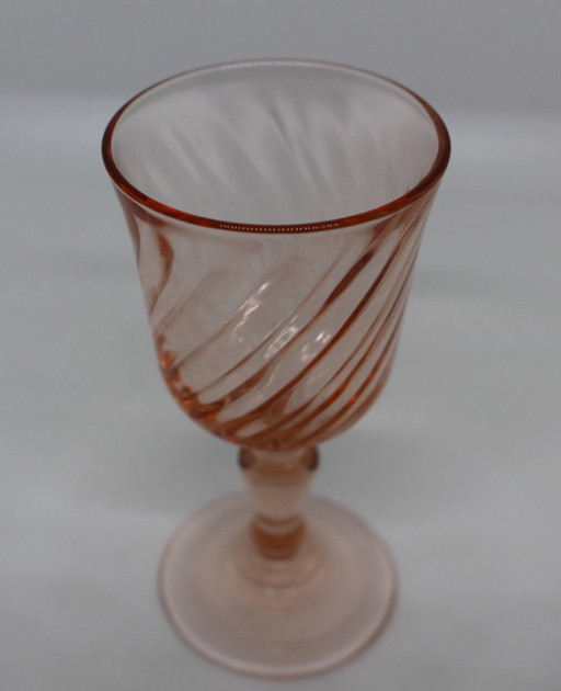 5x Rosaline Luminarc Arcoroc liqueur glasses