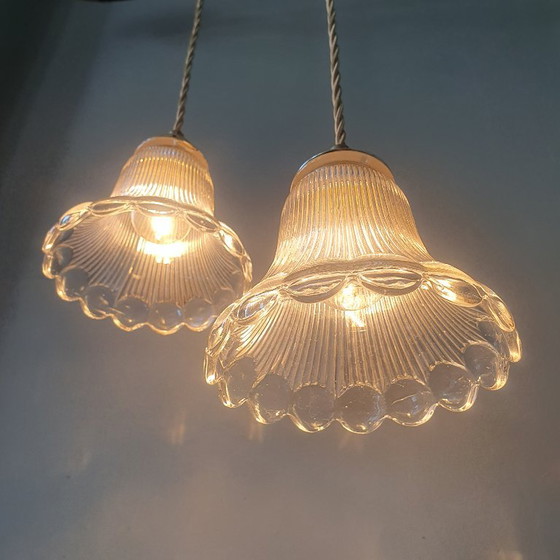 Set of 2 Holophane pendant lamps, Art Deco – Metal (photo 8 of 23)