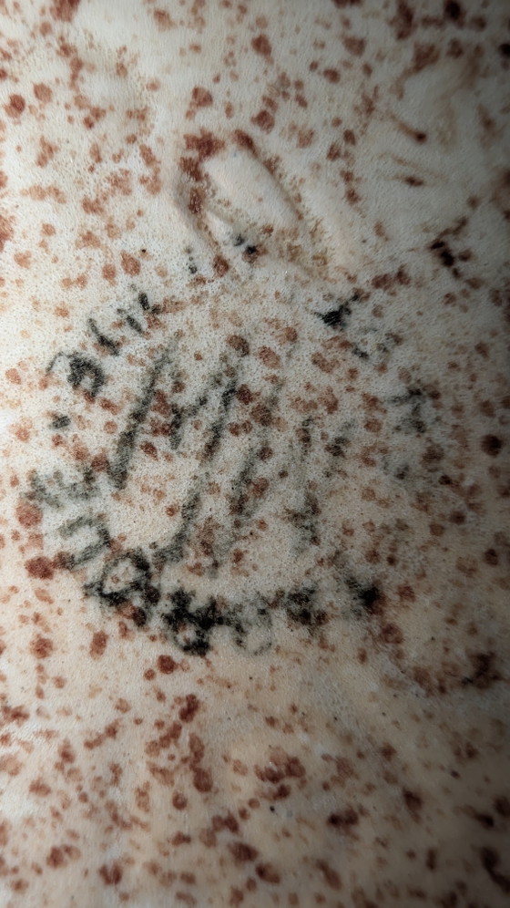 Image 1 of Belgische, handbemalte Ziervase mit vier Henkeln – Modell 895 – ca. 1940–1960