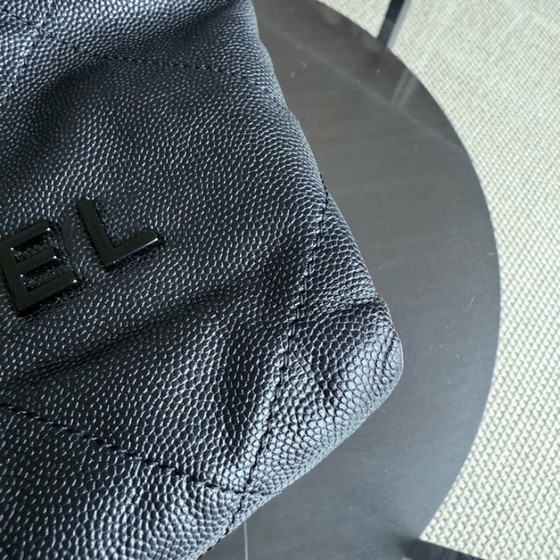 Image 1 of Chanel C22 Mini 22 Bag - Caviar Quilted Calfskin Crossbody Bag Gold Hardware Microchip