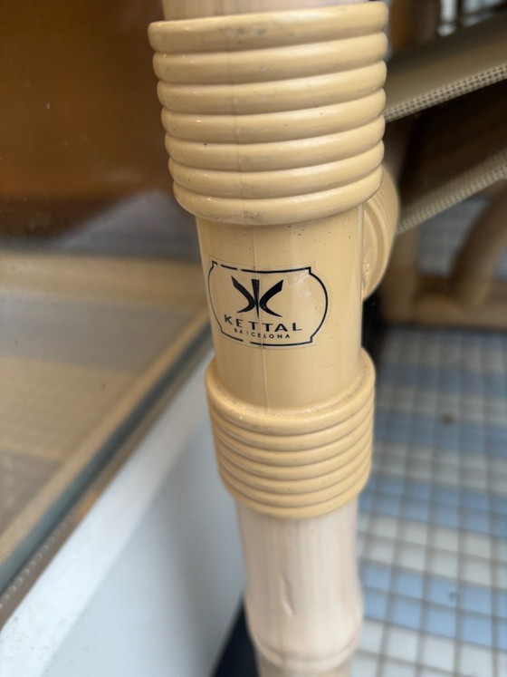 Image 1 of Kettal Barcelona Faux Bamboe Tuinstoelen (3 stuks)