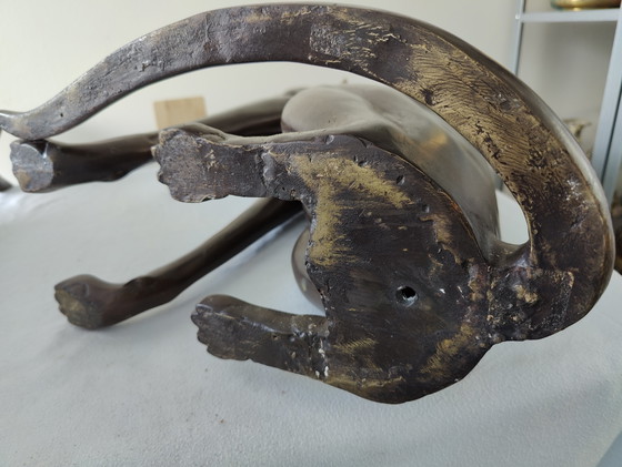 Twee Mau Katten A. Tiot – Beeldhouwkunst, Bronze (photo 7 of 7)