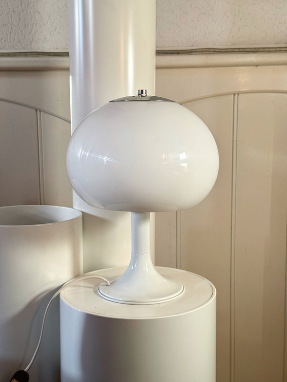 Image 1 of Vintage Paddestoel Witte Tafellamp | Dijkstra Lampen Retro