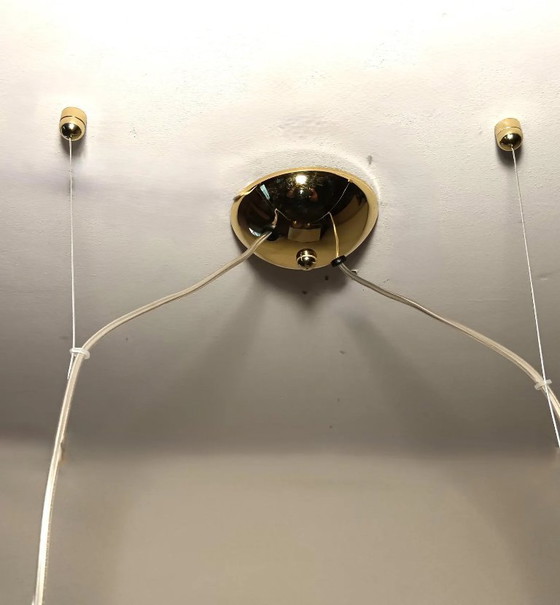 Image 1 of Ceiling Pendant Light (1 of 2), Mid Century Modern, Minimalist, Post Modern, Architectural Lighting, RUGGIU-Italy, Murano Gold G