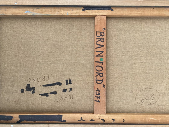 Image 1 of Isadore Levy "Brandford" 1971 Huile sur toile
