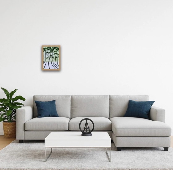 Image 1 of Encre vert olive sur papier blanc 250g.  30x21cm