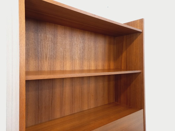 Image 1 of Meuble Bibliothèque Secrétaire de Rangement avec Commode Vintage en Teck des Années 60 70