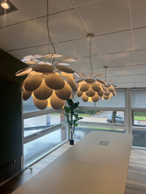 3 x Marset discoco lumières suspendues blanc 53cm