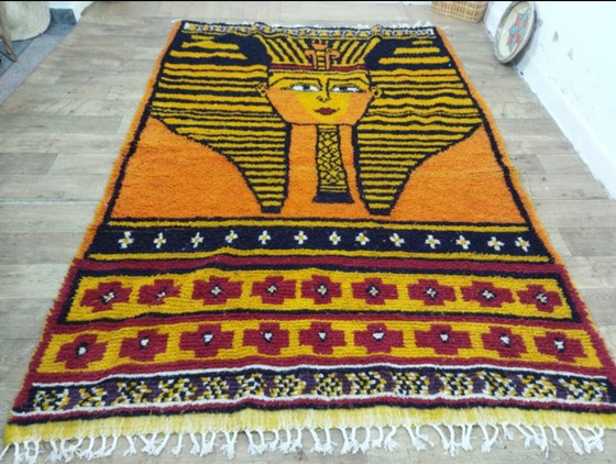 Image 1 of EXCLUSIEF Faraohoofd Beni Ourain tapijt - Unieke creatie (alleen door ons geproduceerd) - 290 cm x 196 cm