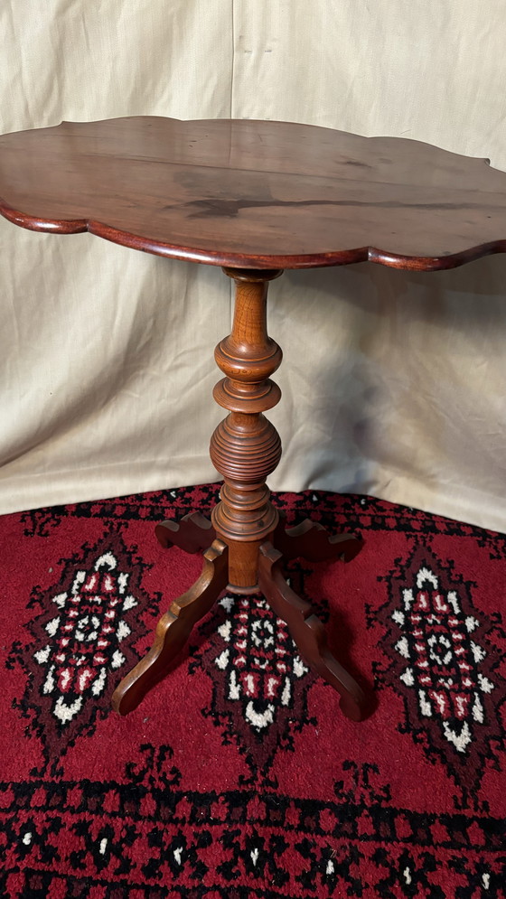 Image 1 of Antieke mahonie houten wijntafel 19e eeuw