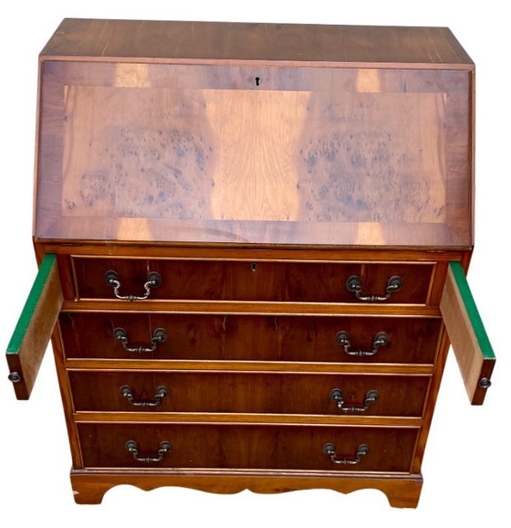 Image 1 of Antique English walnut secretary