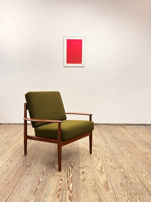 Poltrona in teak di design di metà secolo di Grete Jalk per France &amp; Søn, Danimarca, anni '50