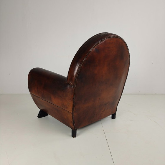 Leather Art Deco Gentleman's Club Chair – Armchairs (photo 14 of 17)