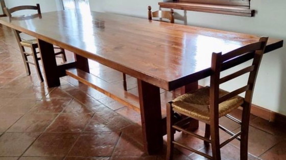 Image 1 of Solid wood table, fir essence