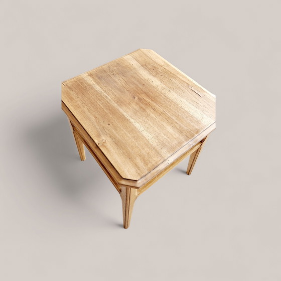 Image 1 of Bijzettafel of salontafel uit de jaren 1940 - Massief eikenhout