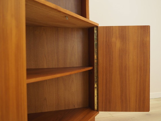 Danish Teak Corner Display Cabinet From The 1960s With Leaded Glass Doors – Wood (photo 13 of 15)