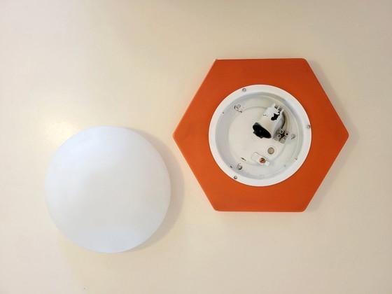 Image 1 of Vintage Space Age hexagon wandlampen van Paul Neuhaus 1970