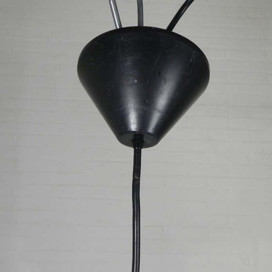 Image 1 of Vintage hanglamp met cremekleurige aluminium kap, jaren 60