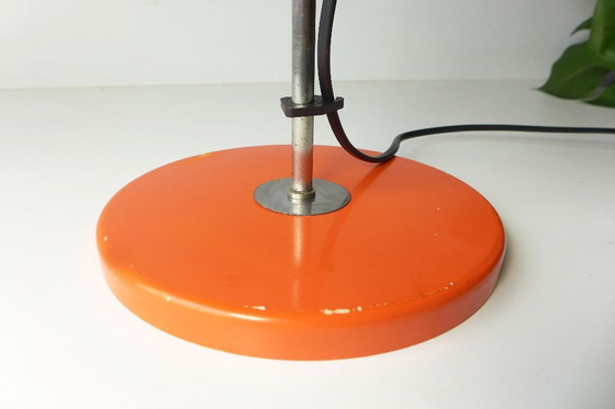Image 1 of Space Age Table Lamp 60s 70s Eyeball Lamp Orange Vintage Retro