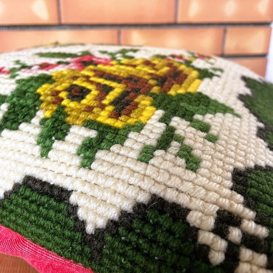 Vintage jaren 70 Portugese Arraiolos Geweven Kussenhoes – Kussentjes, Textile (photo 8 of 9)