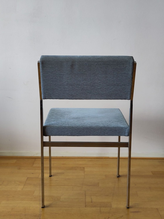4x Pastoe SM07 Chrom Esszimmerstühle – Stoff (photo 10 of 15)