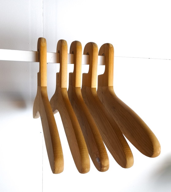 Image 1 of 5 vintage wooden clothes hangers Sven Larsson 1970s