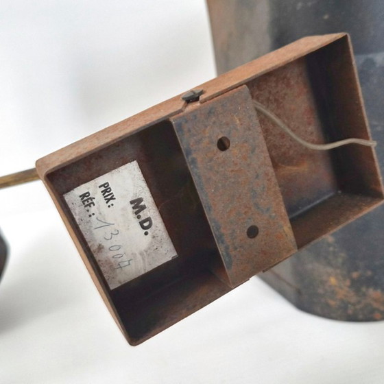 Image 1 of Pair of vintage 1950s wall sconces to be restored, signed M.D. DLG Pierre Guariche