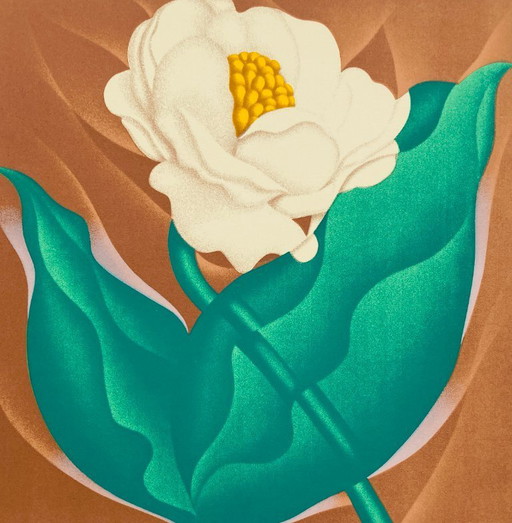 Jack Brusca - Fiore di globo - Serigrafia vintage