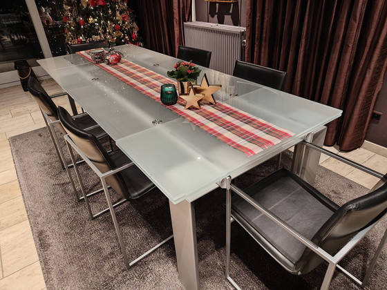 Image 1 of Table extensible en verre Desalto