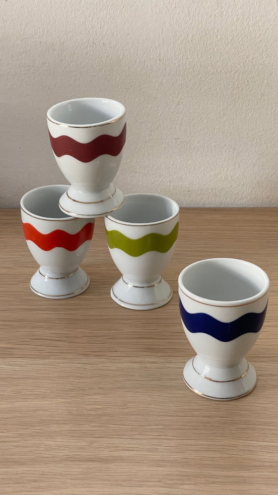 Image 1 of 4 vintage porseleinen eierdopjes