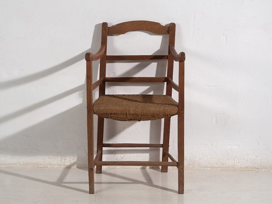 Antique oak armchairs (c.1900). Set of 2 pieces – Rustic (photo 28 of 40)