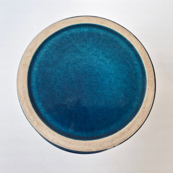 Image 1 of Vintage German vase from 1960 in blue ceramic by Cari Zalloni for Steuler 60s