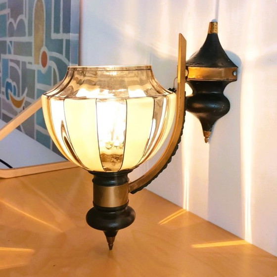 Image 1 of Grande lampada da parete in vetro fumé Art Déco