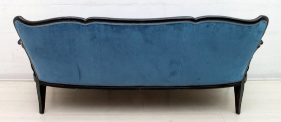 Image 1 of Sofá de terciopelo italiano Paolo Buffa Mid-Century Modern, años 50