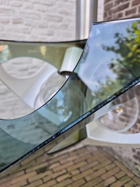 Image 1 of Vintage XL space age plastic geometric pendant lamp