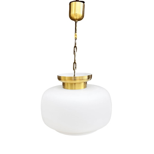 Large White Ceiling Lamp Designed by J. Hurka, Napako, Czechoslovakia, 1960s